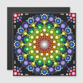 Mandala Dot Fractal Retro Hippie Trippy Stippen Ka (Voorkant / Achterkant)