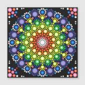 Mandala Dot Fractal Retro Hippie Trippy Stippen Ka (Voorkant)