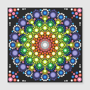 Mandala Dot Fractal Retro Hippie Trippy Stippen Ka