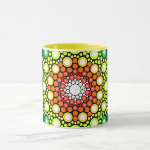 Mandala Dot Fractal Retro Hippie Trippy Stippen Mo Mok
