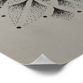 mandala dotwork modern zwart wit strak poster (Hoek)