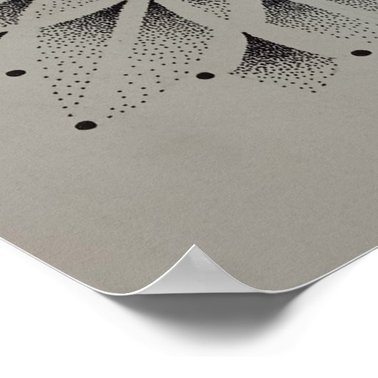 mandala dotwork modern zwart wit strak poster (Hoek)