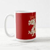 Mandala Dragon 2024 Chinees Nieuwjaar Rood Koffiemok (Links)