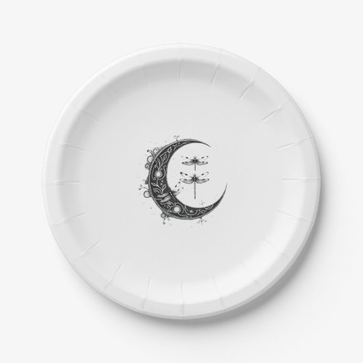 Mandala Dragonfly Gothic Dragonflies (1) Papieren Bordje (Voorkant)