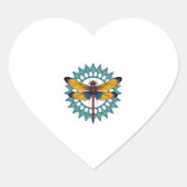 Mandala Dragonfly - Lotus Flower Insect Lover Ento Hart Sticker (Voorkant)