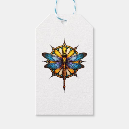 Mandala Dragonfly Luminous Sacred Geometry Spiritu Cadeaulabel (Voorkant)