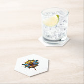 Mandala Dragonfly Luminous Sacred Geometry Spiritu Kartonnen Onderzetters (Insitu)