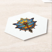 Mandala Dragonfly Luminous Sacred Geometry Spiritu Kartonnen Onderzetters (Schuin)