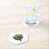 Mandala Dragonfly Luminous Sacred Geometry Spiritu Kartonnen Onderzetters (Insitu)