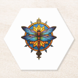 Mandala Dragonfly Luminous Sacred Geometry Spiritu Kartonnen Onderzetters