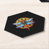 Mandala Dragonfly Luminous Sacred Geometry Spiritu Kartonnen Onderzetters (Schuin)