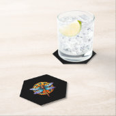 Mandala Dragonfly Luminous Sacred Geometry Spiritu Kartonnen Onderzetters (Insitu)