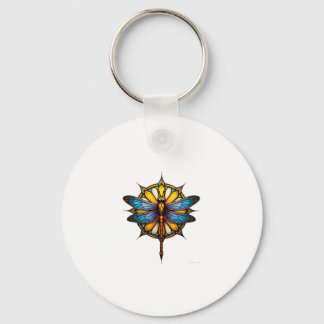 Mandala Dragonfly Luminous Sacred Geometry Spiritu Sleutelhanger