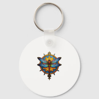 Mandala Dragonfly Luminous Sacred Geometry Spiritu Sleutelhanger