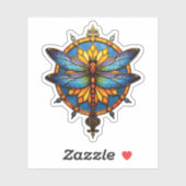 Mandala Dragonfly Luminous Sacred Geometry Spiritu Sticker (Vel)