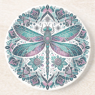 Mandala Dragonfly Sandstone Onderzetter