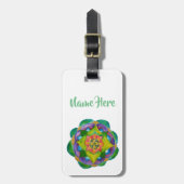 Mandala Drawing Hand Painted Custom Luggae Labels (Voorkant verticaal)