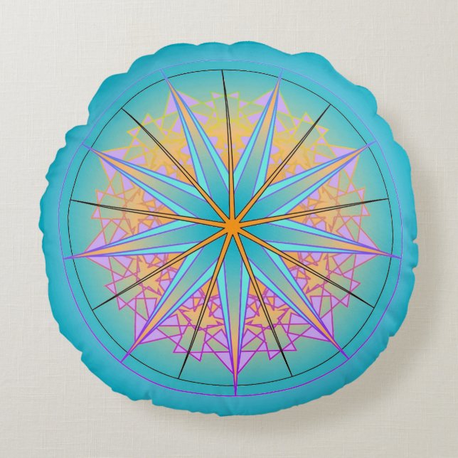 Mandala Dream #1 Rond Kussen (Voorkant)