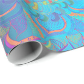 Mandala Drie Lagen blauw Cadeaupapier (Rol Hoek)