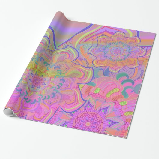 Mandala Drie Lagen Cadeaupapier (Uitgerold)