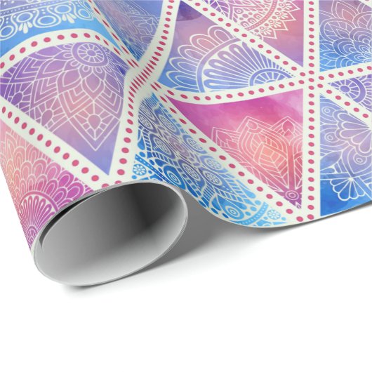 Mandala driehoekspatroon cadeaupapier (Rol Hoek)