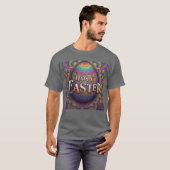 Mandala Easter Egg Happy Easter Mannen T-shirt (Voorkant volledig)