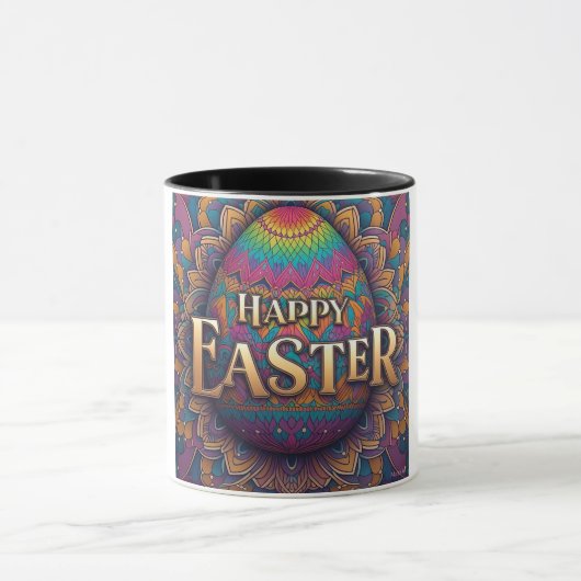  Mandala Easter Egg Happy Easter Mok (Midden)