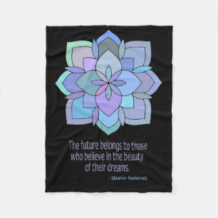 Mandala Eleanor Roosevelt Beauty Quote Fleece Deken