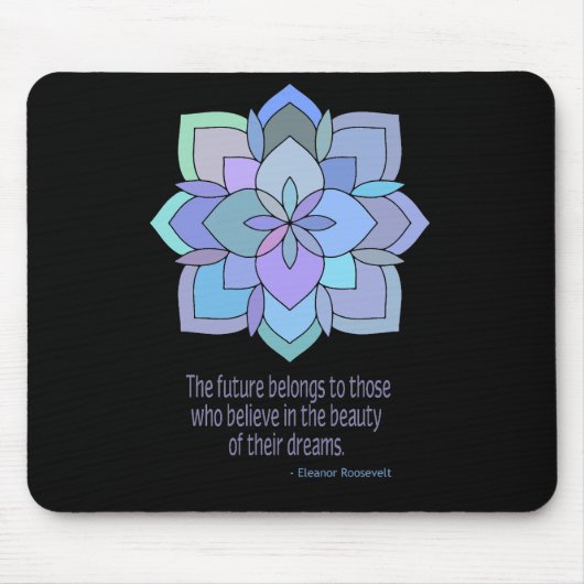Mandala Eleanor Roosevelt Beauty Quote Muismat (Voorkant)