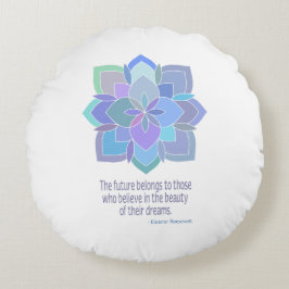 Mandala Eleanor Roosevelt Beauty Quote Rond Kussen