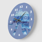 Mandala Elephant Art Round (Grote wandklok) Grote Klok (Hoek)