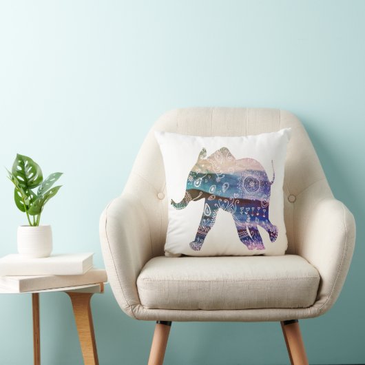 Mandala Elephant Art Throw Cushion Kussen (Stoel)
