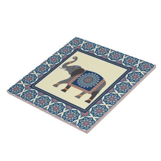 Mandala Elephant Design Tegeltje (Zijkant)