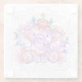 Mandala Elephant/Ganesh Glazen Onderzetter (Achterkant)