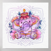 Mandala Elephant/Ganesh Poster (Voorkant)