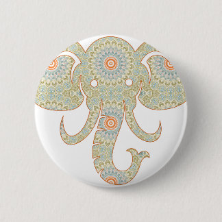 Mandala Elephant Head Design Ronde Button 5,7 Cm
