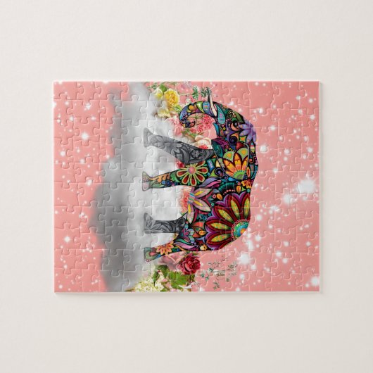 Mandala Elephant Legpuzzel (Horizontaal)