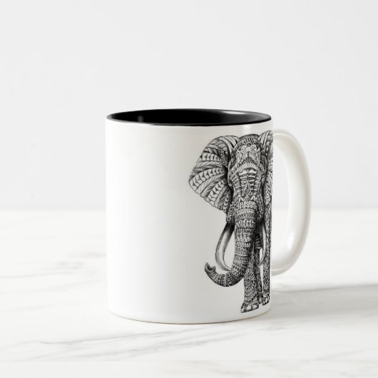 Mandala Elephant Mok (Voorkant rechts)