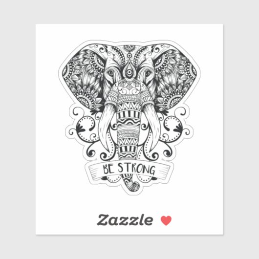 Mandala Elephant Sticker (Vel)