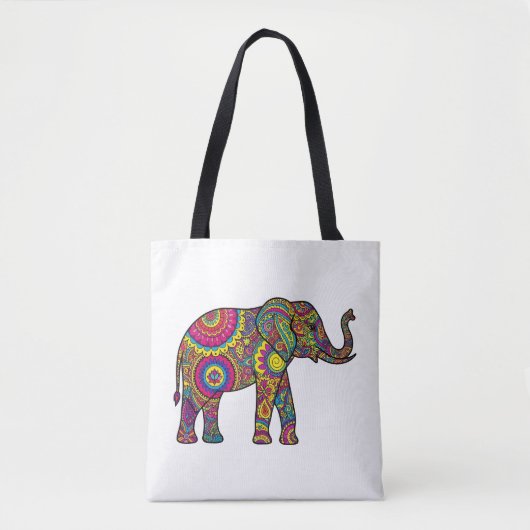 Mandala Elephant Tote Bag  (Voorkant)