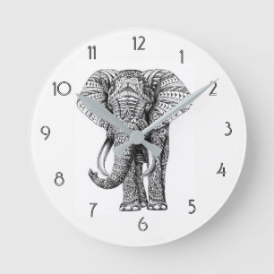 Mandala Elephant Wall klok