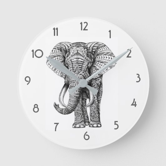 Mandala Elephant Wall klok (Voorkant)