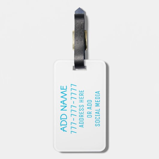 Mandala en Aqua Lijst Boho Naam Bagagelabel (Achterkant verticaal)