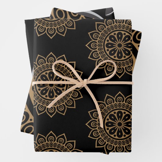 Mandala en bloem inpakpapier vel (In situ)