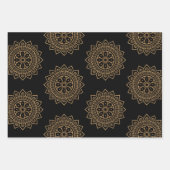 Mandala en bloem inpakpapier vel (Voorkant)