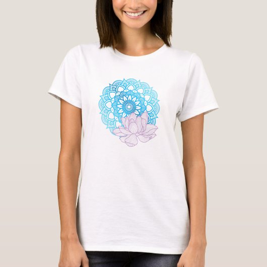 Mandala en Lotus T-shirt (Voorkant)