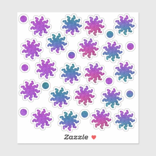Mandala en Stippen Glitter Planner Stickers (Vel)