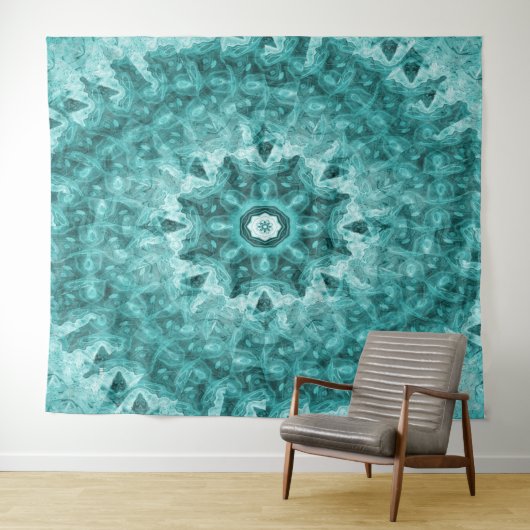 Mandala en Turquoise..... Wandkleed (In Situ (horizontaal))