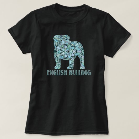 Mandala English Bulldog T-Shirt (Design voorkant)