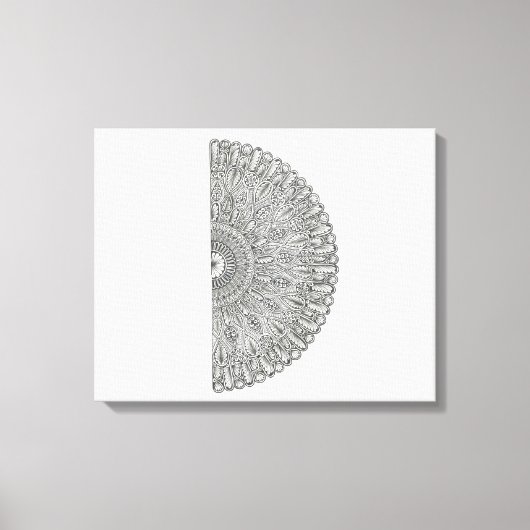 Mandala Fan Canvas Afdruk (Voorkant)